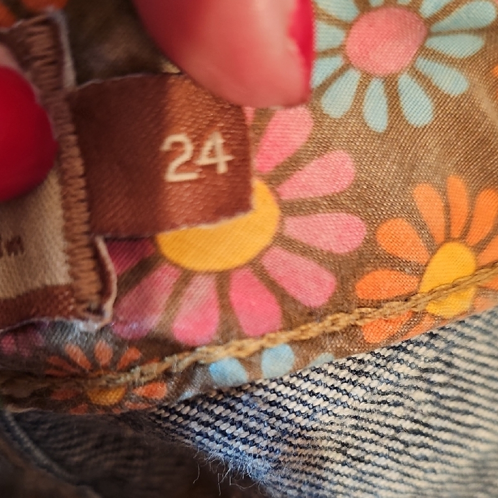 PAIGE Blue Boot Cut Denim with Faded Details - Picture 9 of 11